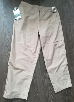 Розпродаж! бежеві фірмові брючки базові міський спорт батал