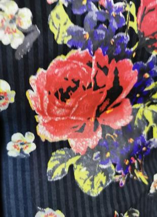 Ромпер з шортами стрейч в смужку принт квіти kimchi blue комбінезон4 фото