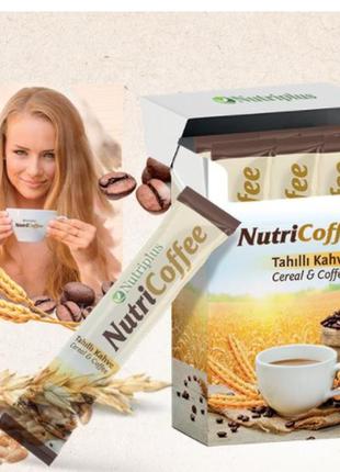 Кава з меленем ячменем та житом nutricoffee nutriplus, 16 шт по 2 г