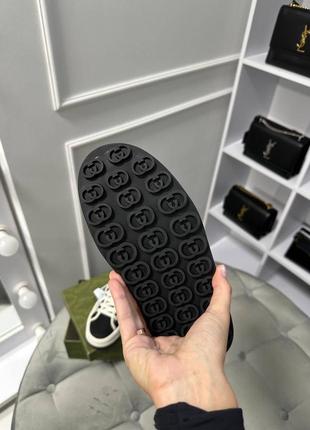 Кеды gucci на платформе черные