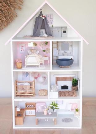 Кукольный домик - стеллаж 100% из дерева, цвет и размер под заказ