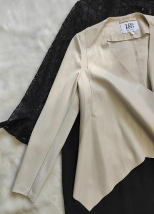 Белый кремовый бежевый кожаный кардиган накидка джемпер трикотажная кофта vero moda7 фото