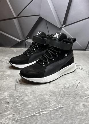 Зимние ботинки puma black (мех) 40-41-42-43-44-453 фото