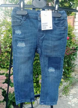 Нові фірмові круті трендові джинси, h&m, бирка, 74- 802 фото