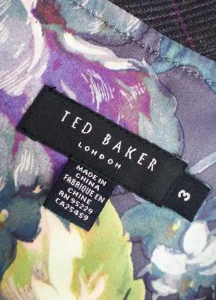 Шерстяное платье ted baker оригинал платье шерсть серое платье из шерсти в клетку3 фото