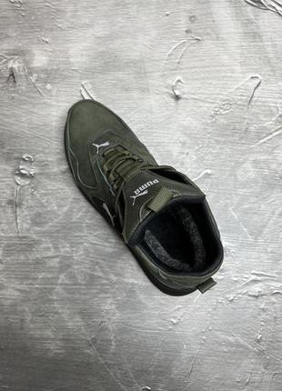 Зимние ботинки puma haki black (мех) 42-434 фото