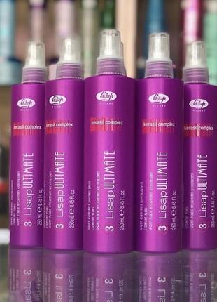 Розпрямляючий флюїд lisap ultimate plus straight fluid з функцією термозахисту, 250мл1 фото