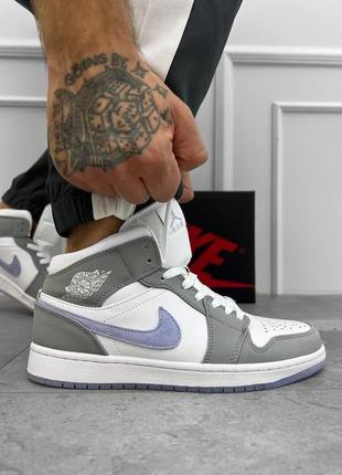 Кроссовки nike air jordan retro grey/white