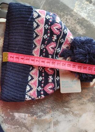 Комплект primark набор 1-2 года тройка зимний для девочки шапка, шарф, перчатки9 фото