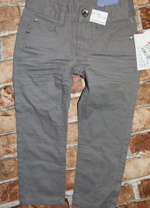 Новые джинсы чиносы мальчику 2 - 3 года хлопковые скинни4 фото