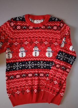 Новогодний свитер мирор рождественский принт3 фото