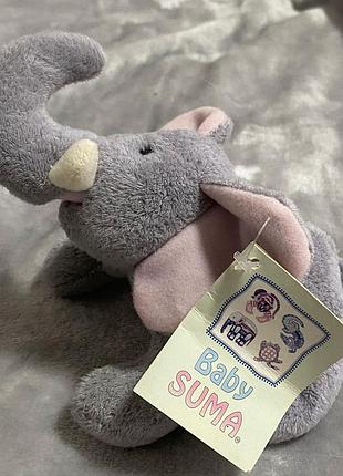 Мʼяка іграшка милий слоник для малят baby suma collection