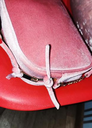 Крутая новая сумка крос боди велюровая 🌺 dorothy perkins4 фото