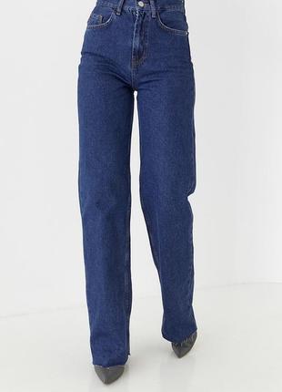Женские прямые джинсы с необработанным низом2 фото