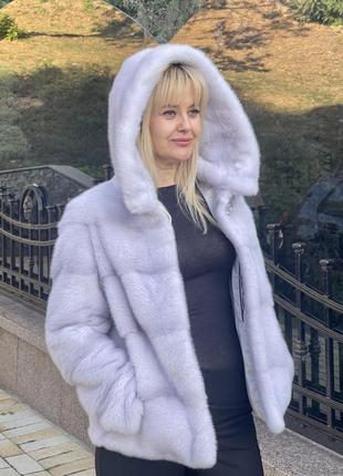 Шуба норковая автоледи с капюшоном