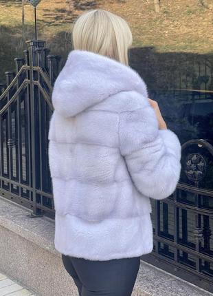 Шуба норковая автоледи с капюшоном