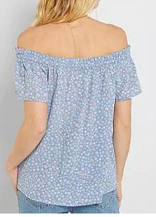 Укороченная блуза в цветочек.1 фото