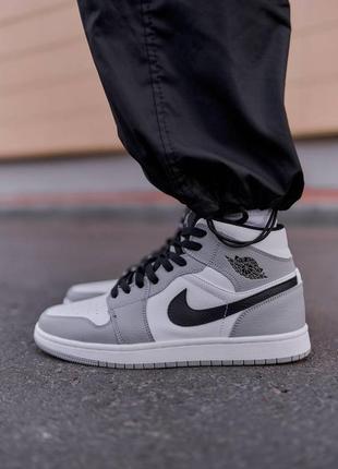 Nike air jordan 1 retro mid smoke grey4 фото