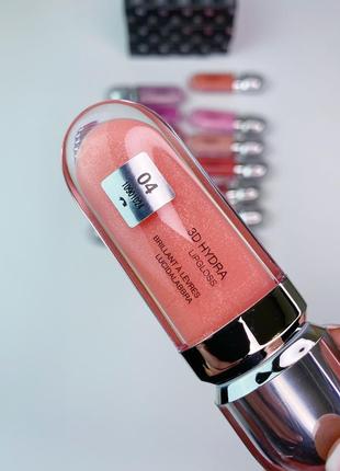 Блиск для губ kiko milano  3d hydra lipgloss 04. блиск 3д кіко мілано. відтінок 04