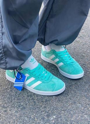 Adidas gazelle mint1 фото