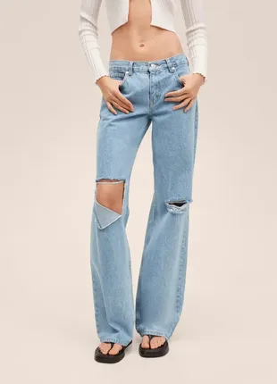 Жіночі джинси кльош труби на низькій талії