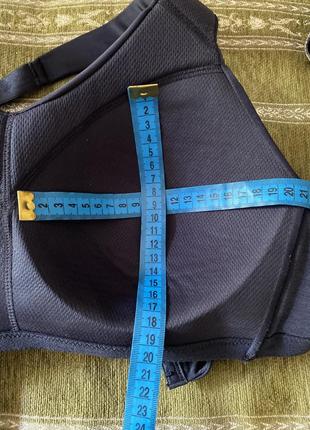 Шикарний, базовий, бюстгальтер, топ, для спорту, без кісточок, темно синього, від дорогого спортивного: crane 👌5 фото