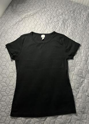 Черная футболка h&amp;m