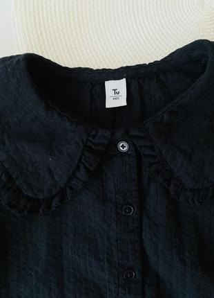 Муслиновая блуза с воротничком на 7-8 лет3 фото