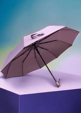 Женский полуавтоматический зонт frei regen с прочными спицами и чехлом в комплекте, лавандовый8 фото