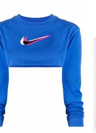 Укорочений светр із принтом swoosh