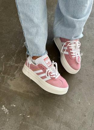 Adidas gazelle bold “light pink” premium8 фото