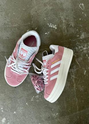 Adidas gazelle bold “light pink” premium9 фото