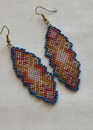 Серьги женские из бисера, распродаж.