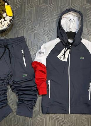 Чоловічий спортивний костюм мужской спортивный трикотажный костюм lacoste