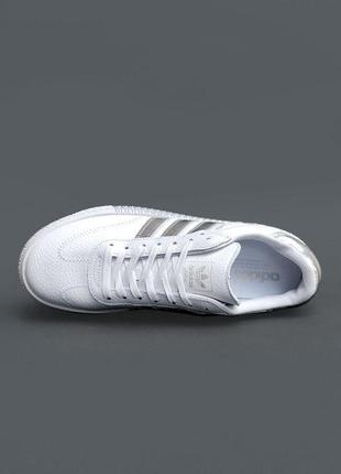 Кроссовки adidas sambarose white silver8 фото