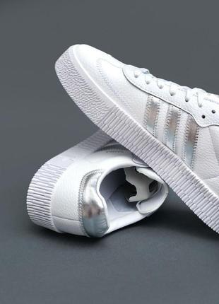 Кросівки adidas sambarose white silver7 фото