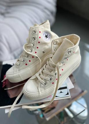 Кеди converse cdg hight white5 фото