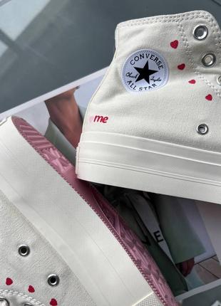 Кеди converse cdg hight white7 фото