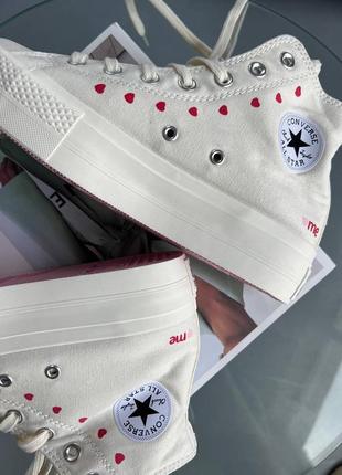 Кеди converse cdg hight white6 фото