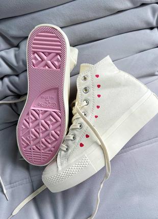 Кеди converse cdg hight white8 фото