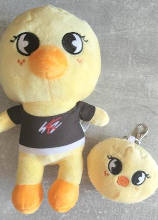 Набор игрушка 20 см + брелок фелікс ббокарі  stray kids skzoo мягкая стрей ципля кідс bbokari бродячі діти