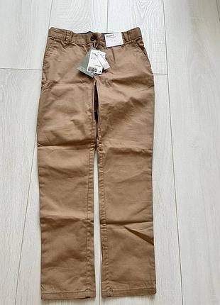 Штани slim fit бежеві на хлопчика нм