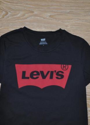 Черная хлопковая футболка levis3 фото