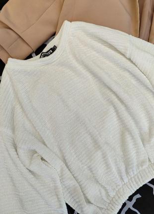 Укороченный свитер теплый плюшевый оверсайз2 фото