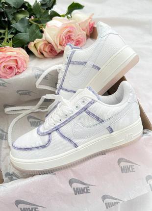 Кроссовки jordan pink blanket 1 violet