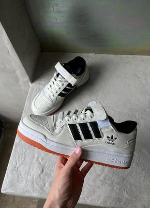 Мужские кроссовки adidas forum low white black