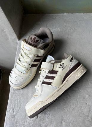 Мужские кроссовки adidas forum 84 low brown