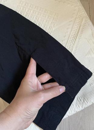 Брюки женский клешные черные штаны стрейчевые с розрезами пояс кокетка morgan- s4 фото
