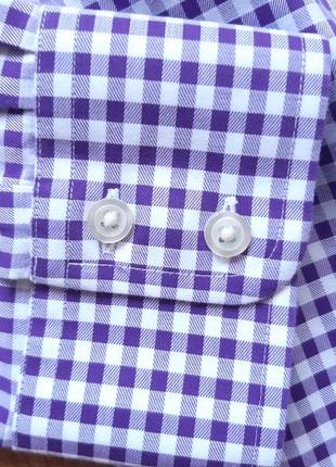 Рубашка белая с фиолетовой charles tyrwhitt английская classic fit non iron 18" 35 in размер xxl xxxl4 фото