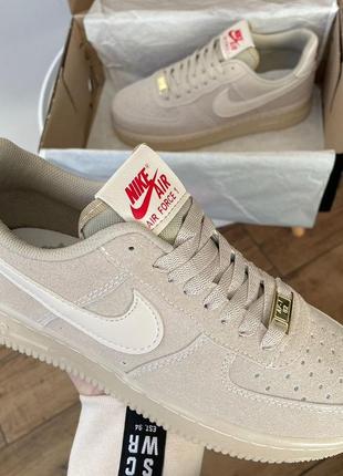 Женские nike air force low beige3 фото